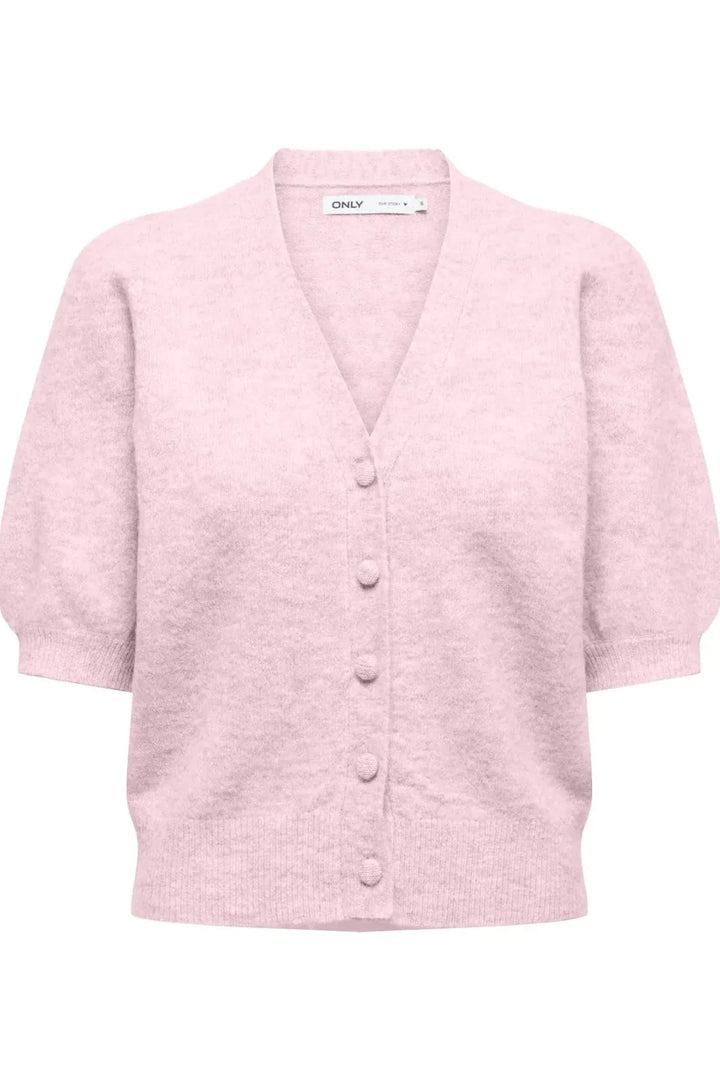 Only - Onlliva V-Neck S/S Cardigan Knt - 4975690 Potpourri Melange Cardigans 
