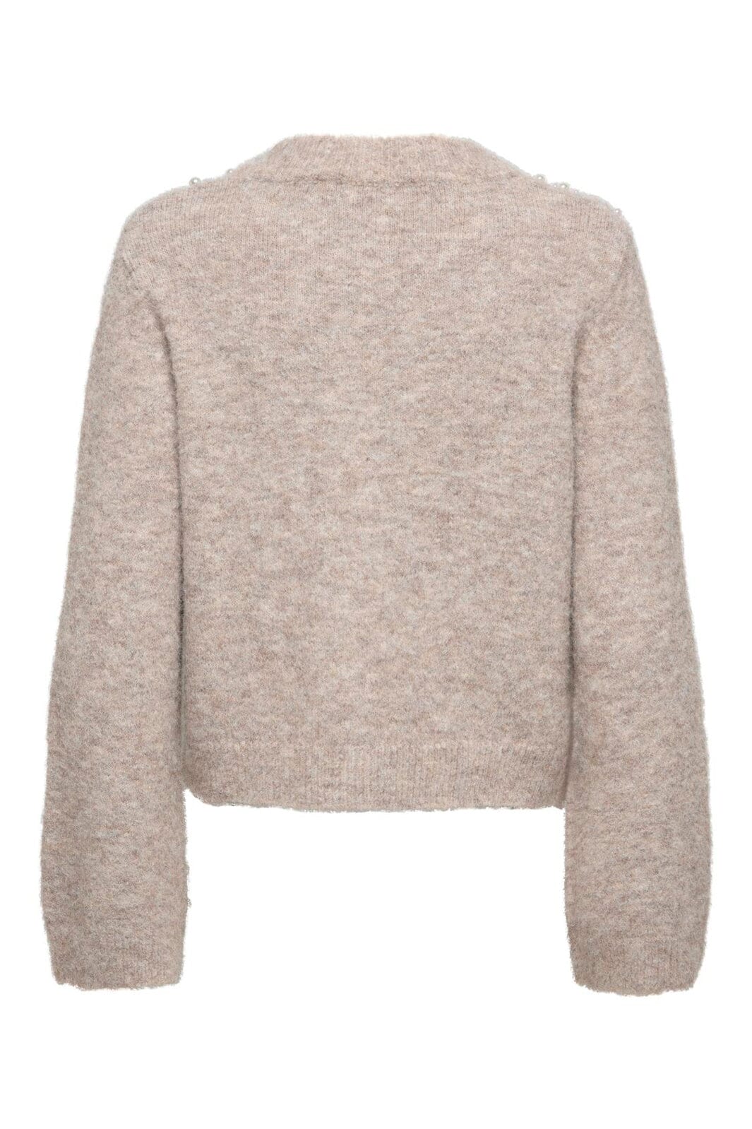 Only - Onlmiggie Ls O-Neck Pearl Cardi Knt - 5039863 Malt Ball Melange/Fmop