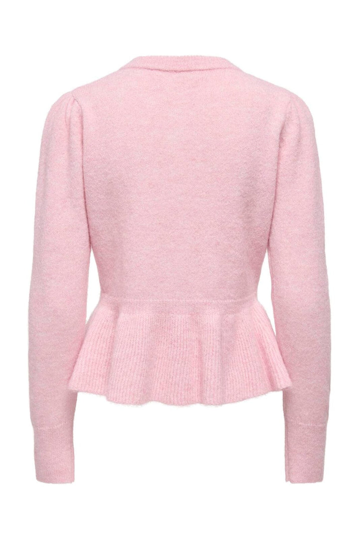 Only - Onlmonique Life Ls Peplum Cardi Knt - 5026560 Romance Rose Melange