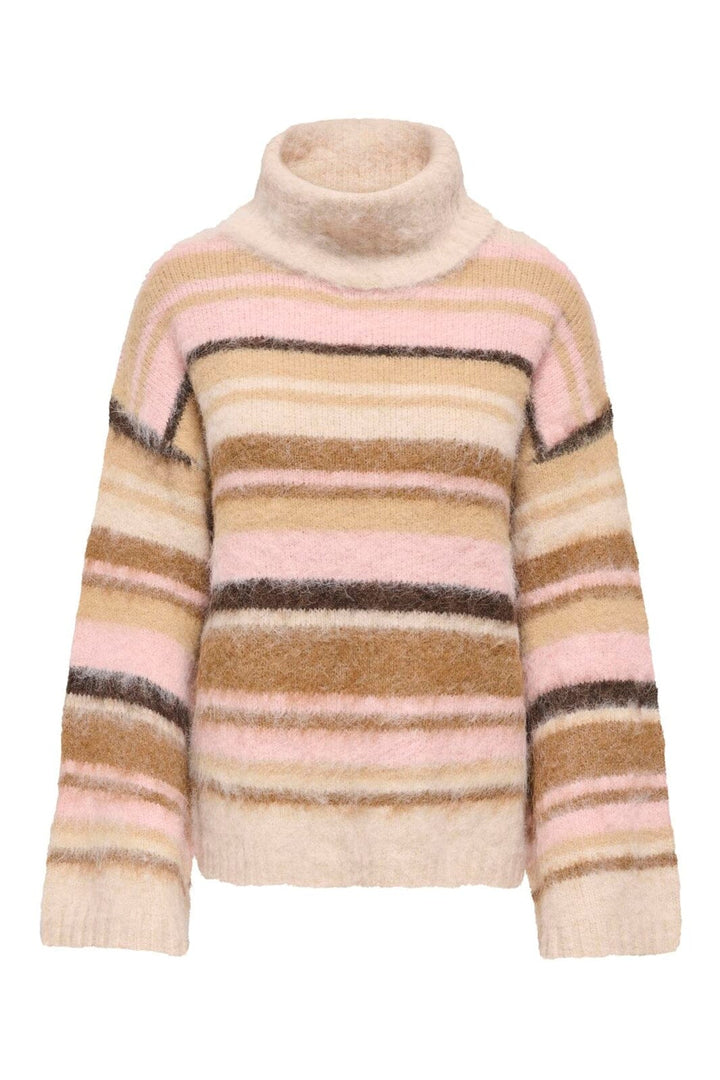 Only - Onlperil Ls Rollneck Knt - 5086822 Birch Thin/Humus/Breen/Coffee B/Pale L/Mel