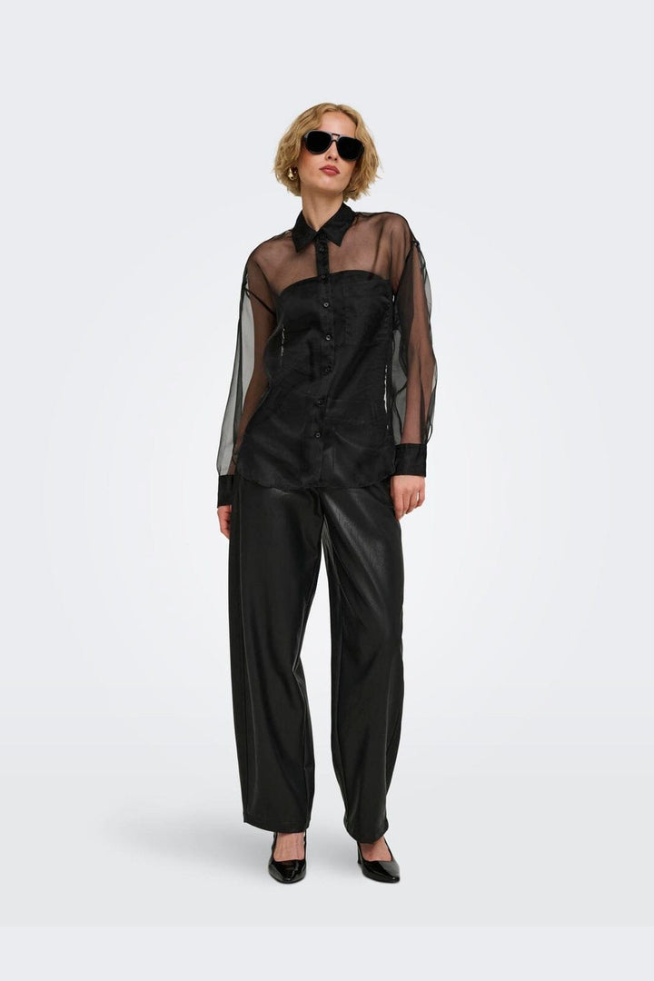 Only - Onlpraia L/S Button Shirt - 5117097 Black