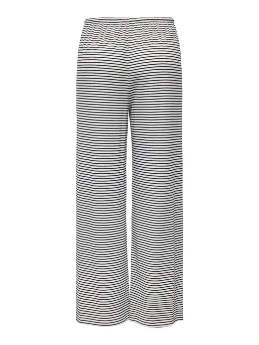 Only - Onlsaga Loose Pant - 4887145 Cloud Dancer Black Bukser 