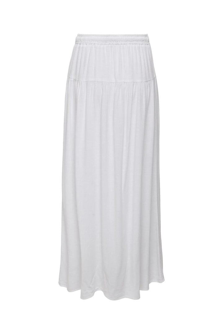 Only - Onlsiesta Linen Bl Long Skirt - 4714254 Bright White