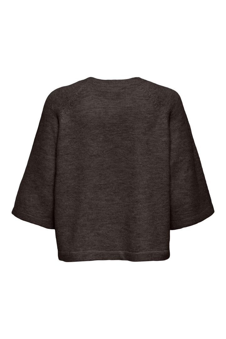 Only - Onlsimoni 3/4 Pullover Knt - 4924588 Coffee Bean Melange