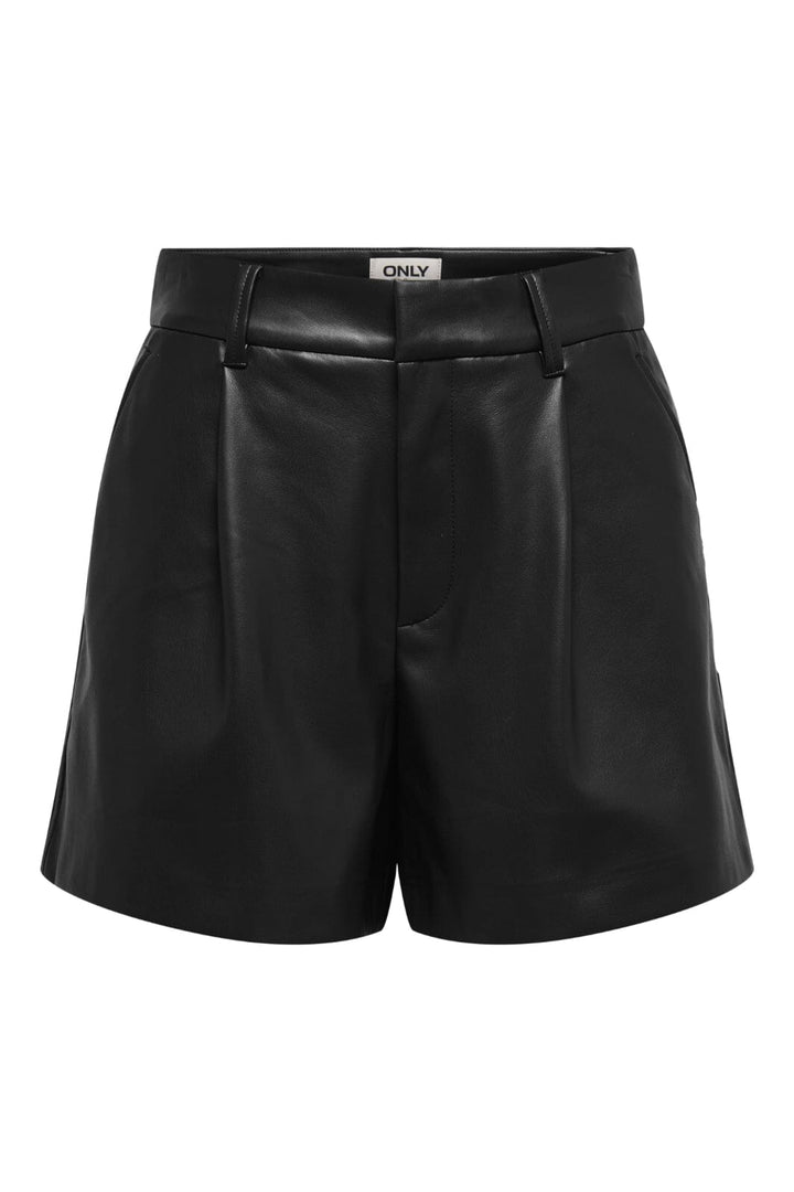 Only - Onlsmooth Faux Lea Shorts Cc - 4854152 Black