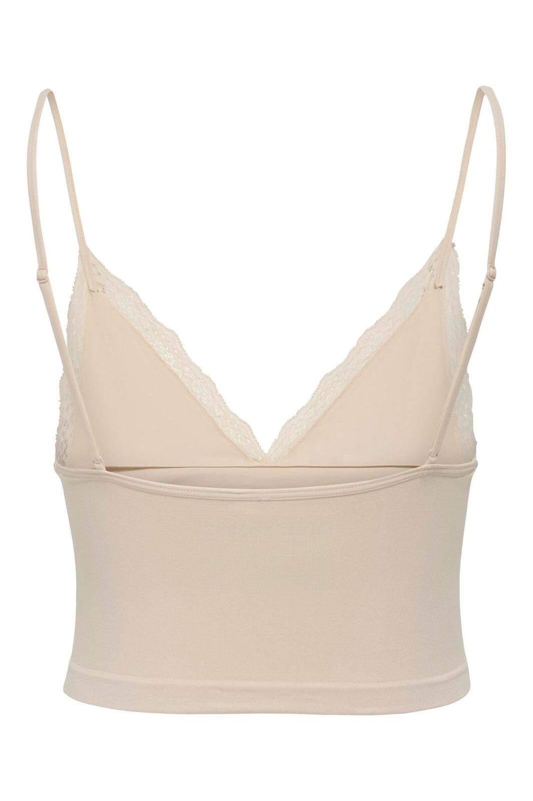 Only - Onlvicky Lace Singlet V-Neck Acc - 4816298 Peach Taffy