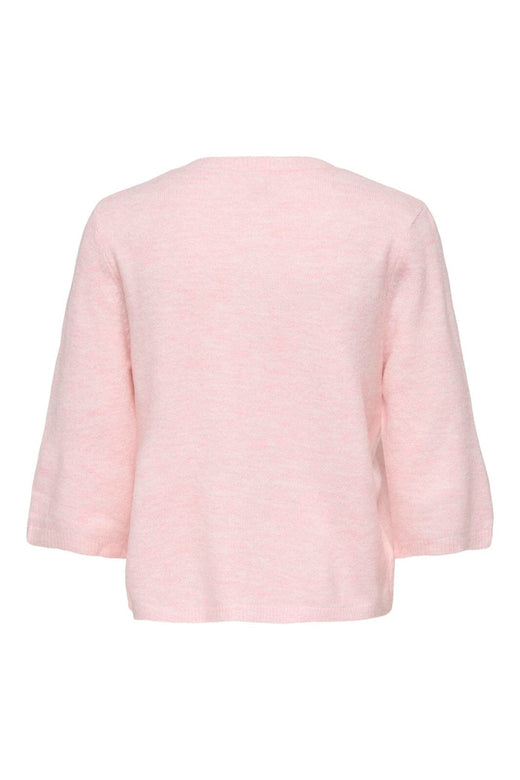 Only - Onlviola Ss O-Neck Cardigan Knt - 4985287 Pale Lilac Melange/Dtm Fmop