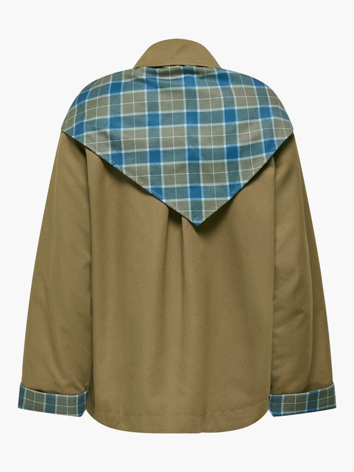 Only - Onlzenia Mix Check Scarf Jacket - 5136160 Ermine Jakker 
