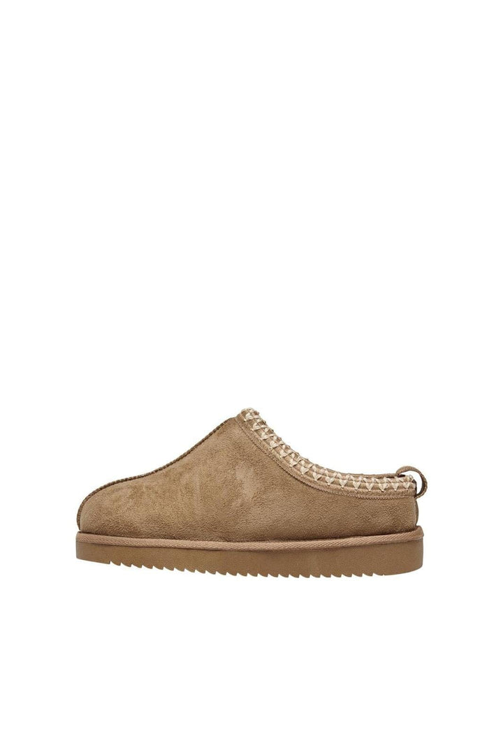 Only Shoes - Onlstella Teddy Lined Slipper - 4627078 Cognac