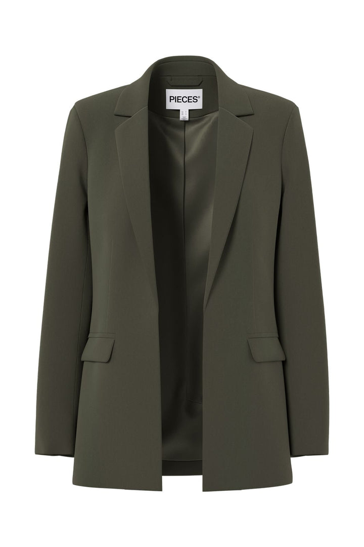 Pieces - Pcbozzy Ls Loose Blazer - 4899446 Forest Night