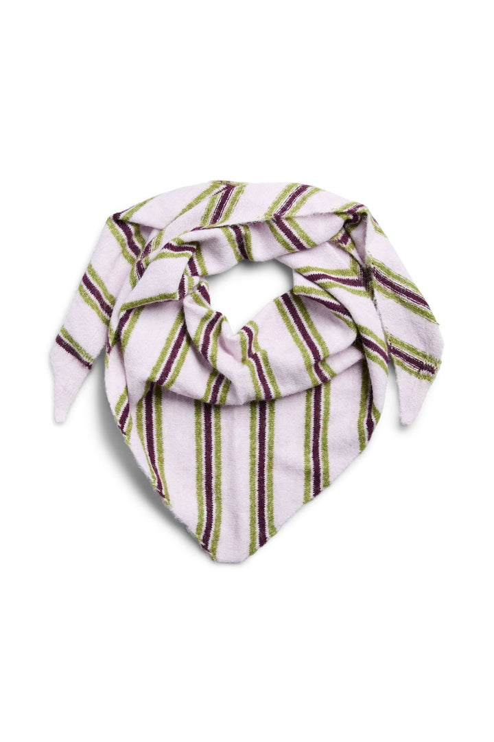 Pieces - Pcerin Triangle Scarf - 5103839 Light Lilac Woodbine/Pickled Beet