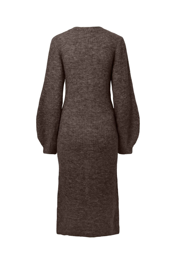 Pieces - Pcfaly Ls Knit Dress - 5120490 Hot Fudge Melange