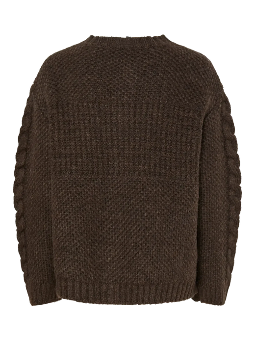 Pieces - Pcjacinthe Ls O-Neck Knit Cardigan Mpa B - 4819995 Morel Cardigans 