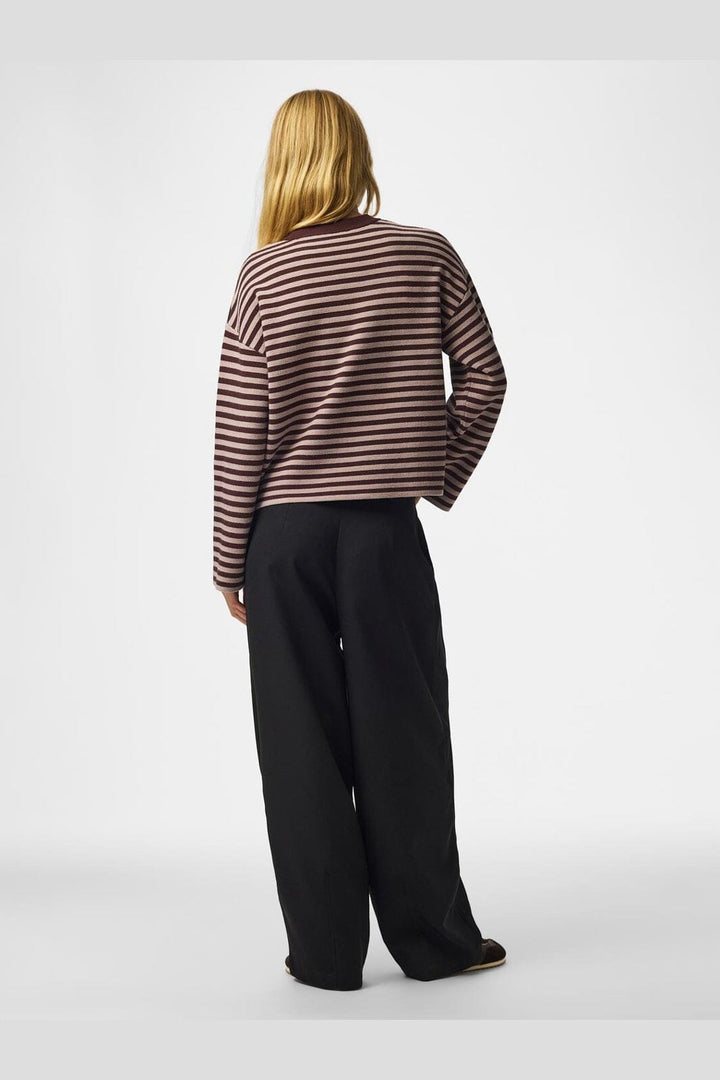 Pieces - Pcjassy Ls O-Neck Knit - 5179126 Hot Fudge Greige
