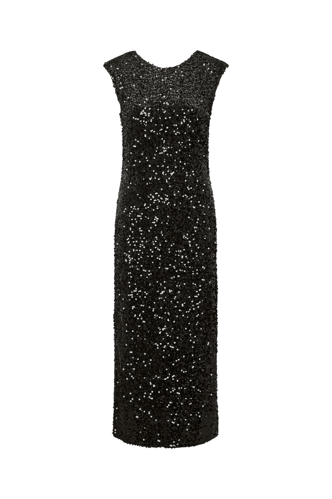 Pieces - Pckammy Sl Maxi Dress - 5170248 Black Black Sequins