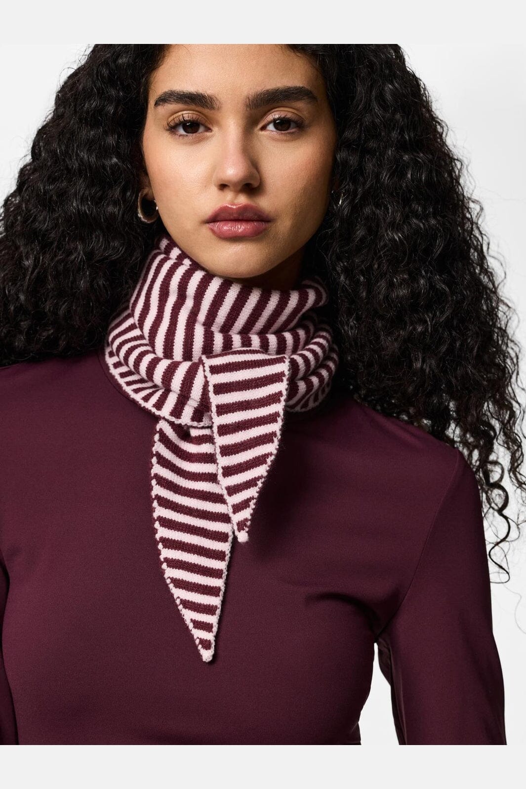 Pieces - Pckomma Triangle Scarf - 5124345 Tawny Port Pink A Boo