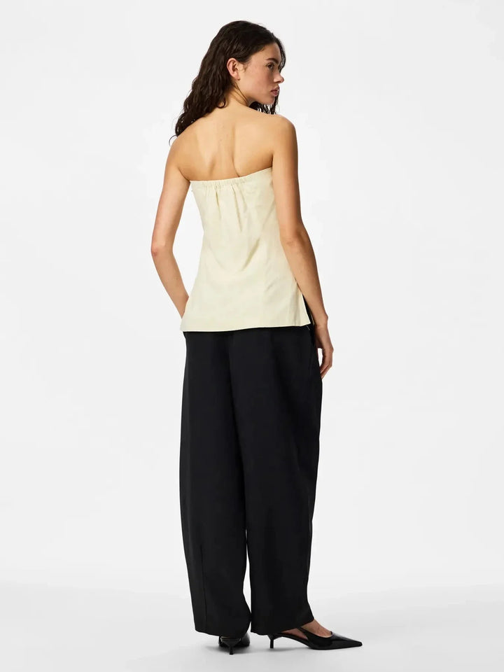 Pieces - Pcmajse Fitted Bandeau Top Pp - 5040798 Birch Toppe 