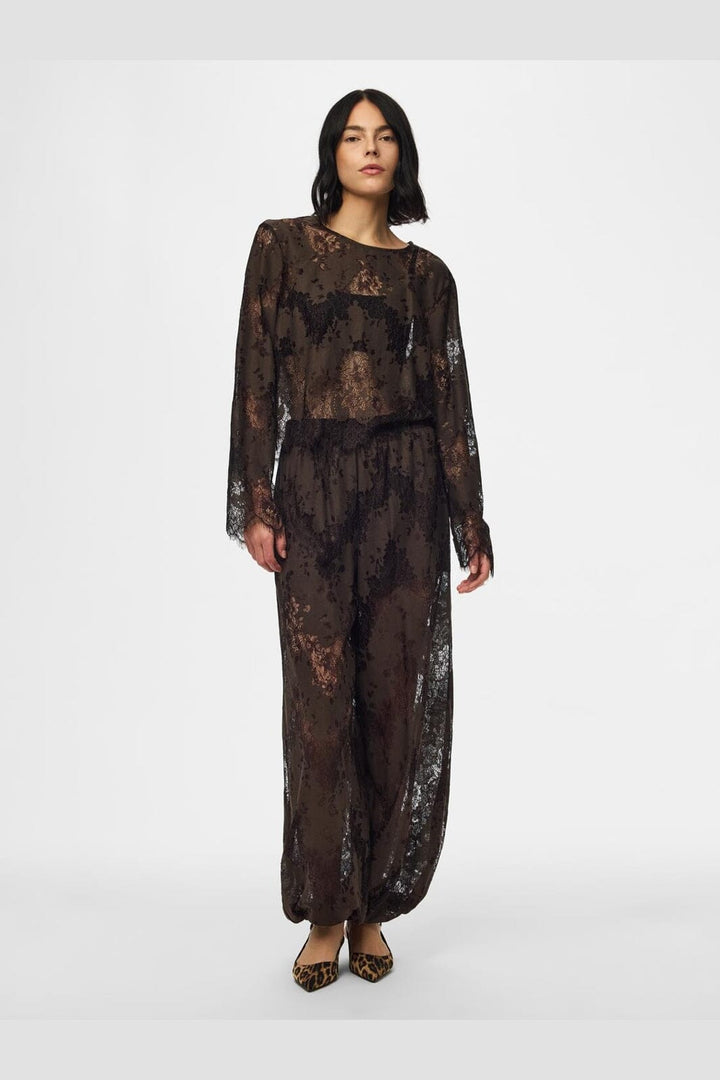 Pieces - Pcnorinne Balloon Pants - 5171275 Hot Fudge