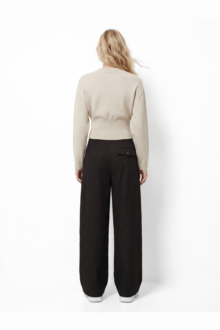 Pieces - Pcsofie Double Closing Pants - 5221895 Espresso