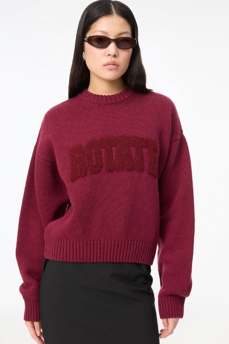 Rotate - Crewneck Sweater 1165122734 - 2734 Zinfandel Strikbluser 