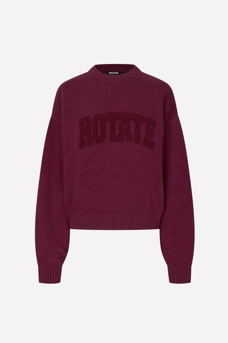 Rotate - Crewneck Sweater 1165122734 - 2734 Zinfandel Strikbluser 