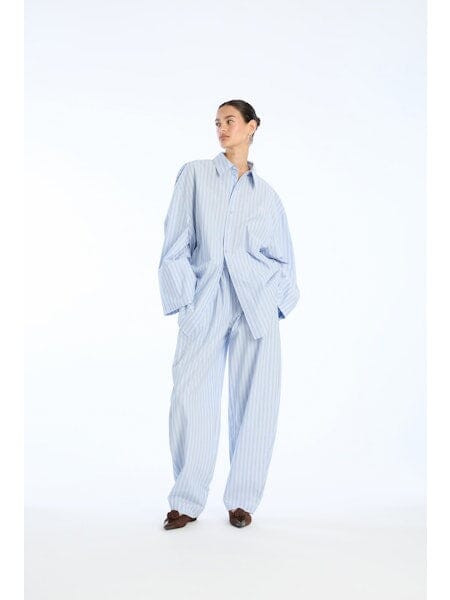 Rotate - Poplin Tapered Pants 1153643082 - 3082 Hydrangea (blue) Comb. Bukser 