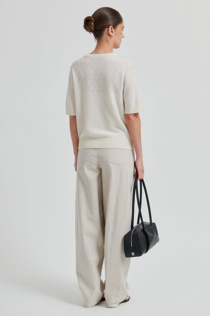 Second Female - Amala Knit SS O-Neck 60583 - 0508 Tofu 