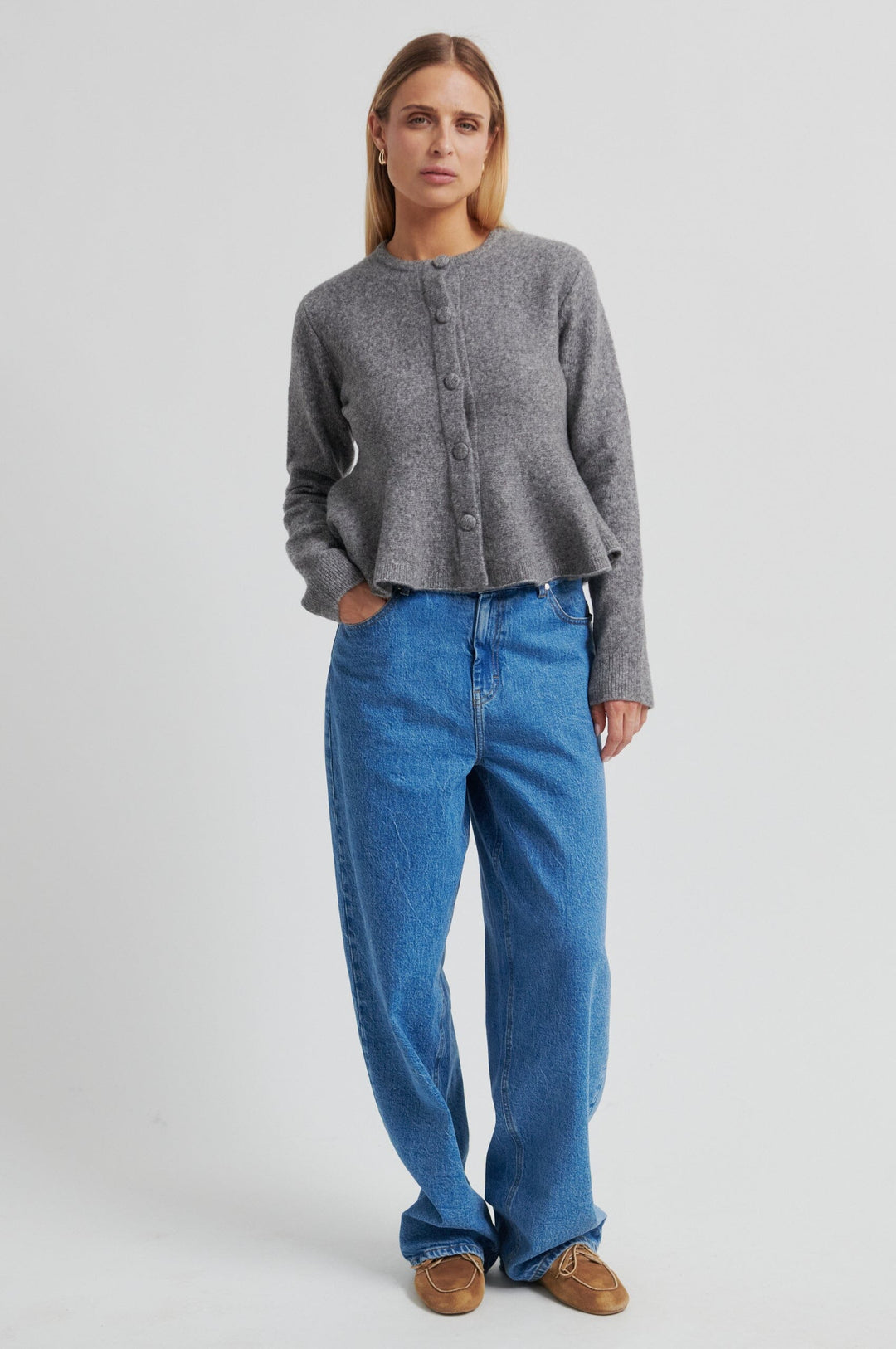 Second Female - Belton Barrel Denim Jeans 60442 - 5997 Blue denim Jeans 