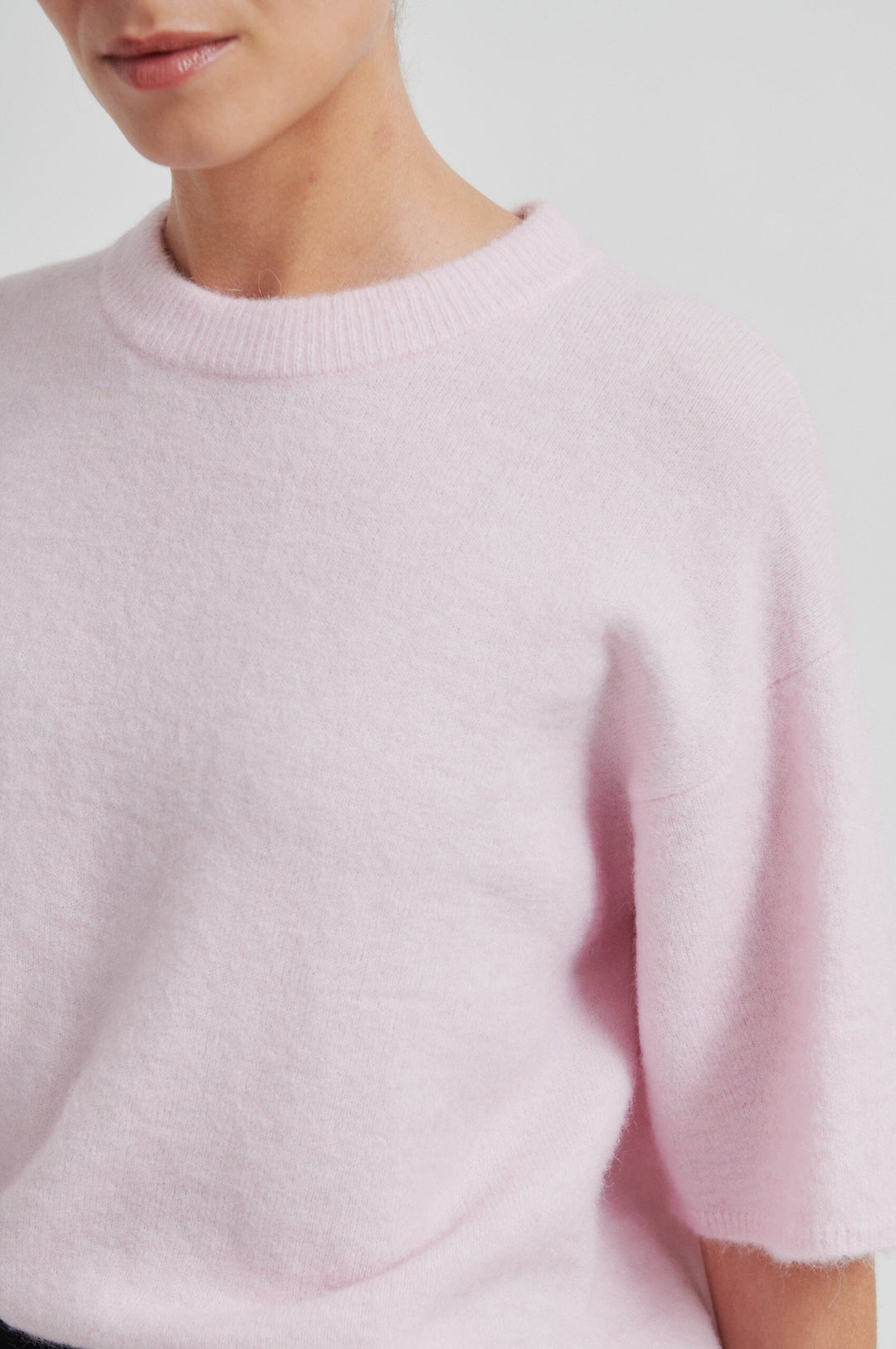Second Female - Gabby Knit O-Neck 60543 - 9411 Pale Lilac Strikbluser 