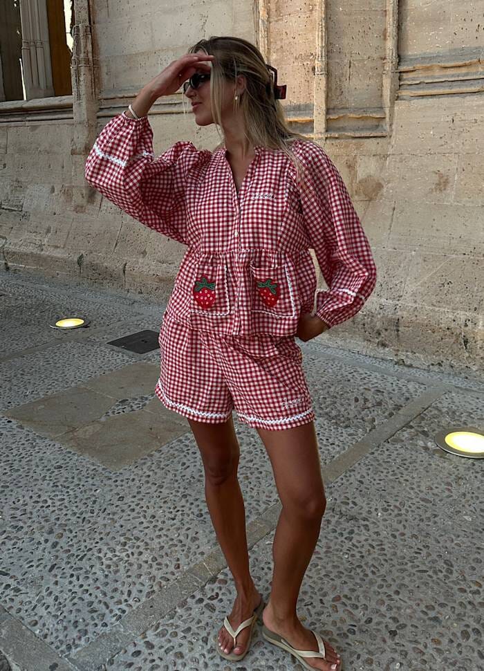 Sissel Edelbo - Bobbie Shorts SE 1803 - Red Checks Shorts 