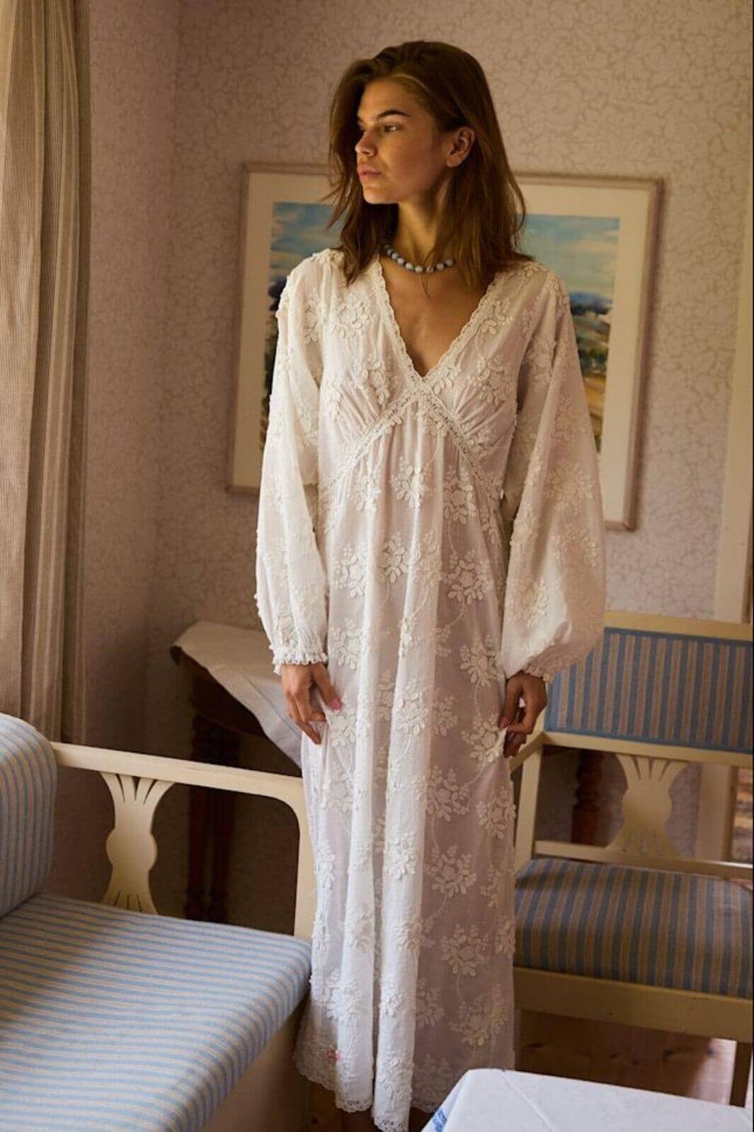 Sissel Edelbo - Delphine Dress SE 1806 - Off White Kjoler 