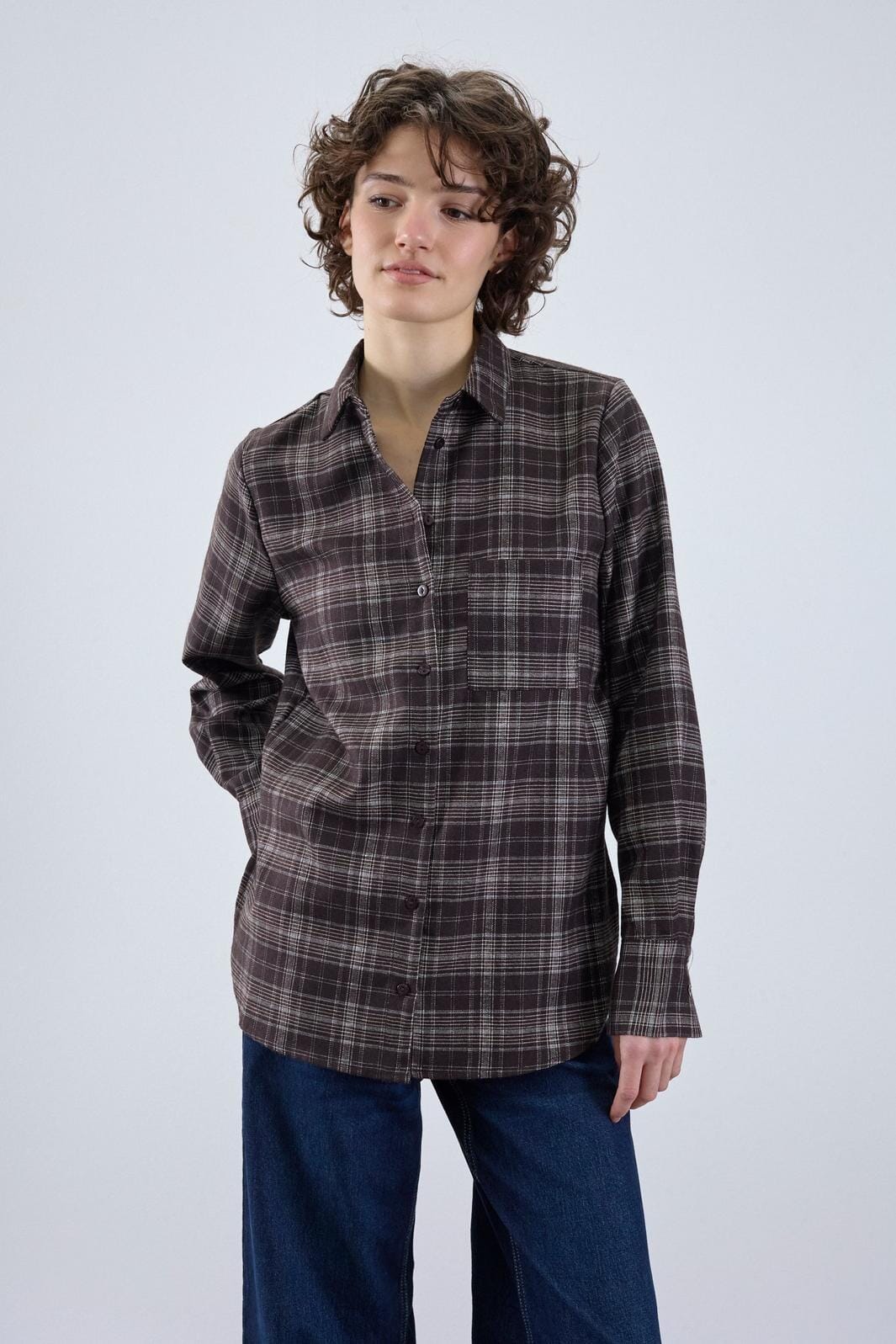 Sisters Point - Virra-Sh10 20586 - 843 - Brown Check Skjorter 