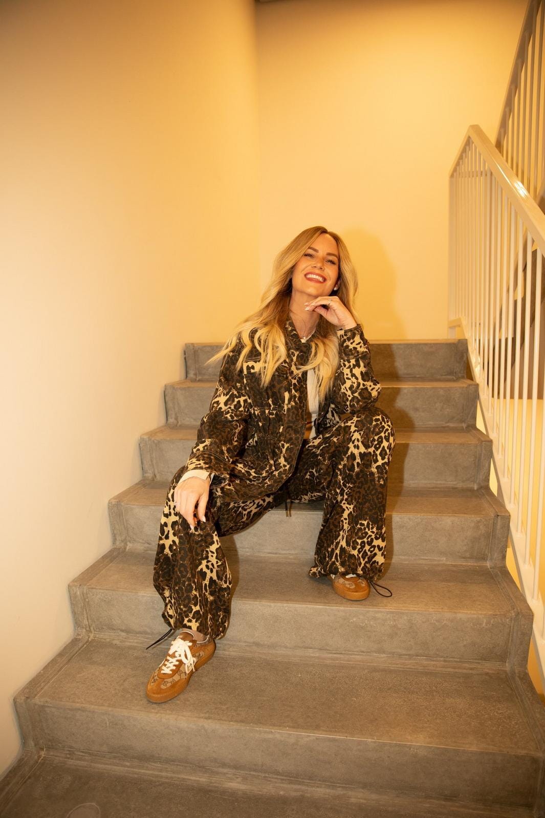 Valentin Studio - Loose Cargo Pants CH165083C - Sand Leo 