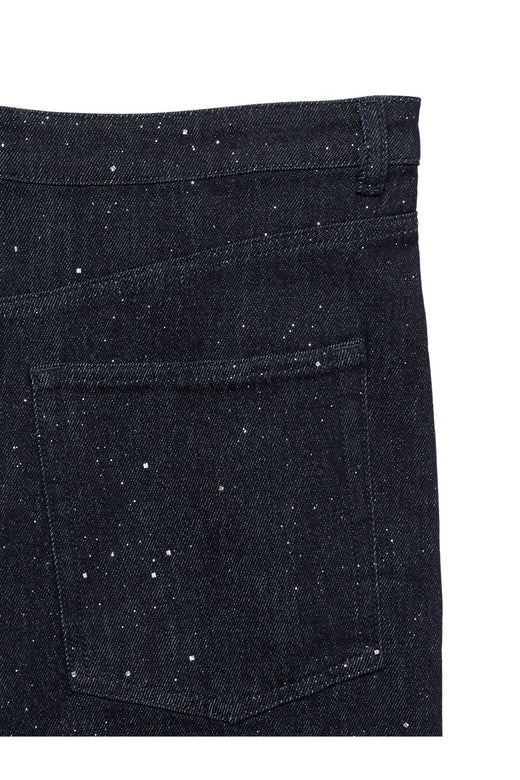 Vero Moda - Vmelin Mr Tapered Wide Glitter Jeans - 5112613 Dark Blue Denim Rinse Yo3136