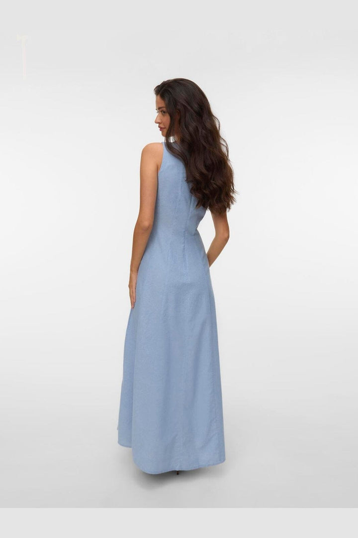 Vero Moda - Vmnorma Sl Maxi Chambray Dress - 5002420 Light Blue Melange