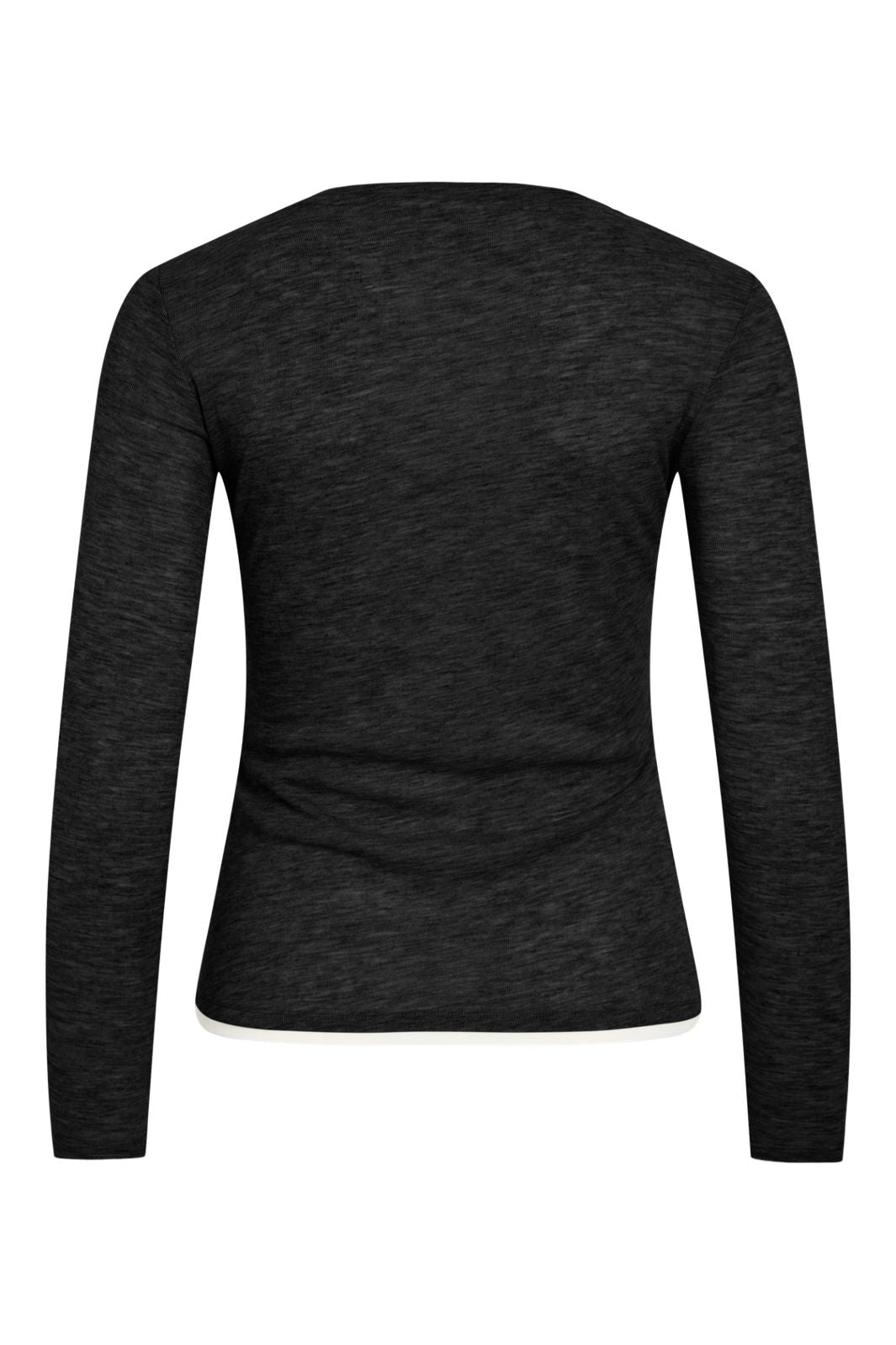 Vila - Vielianne O-Neck L/S Top - 5210552 Black Beauty Snow White