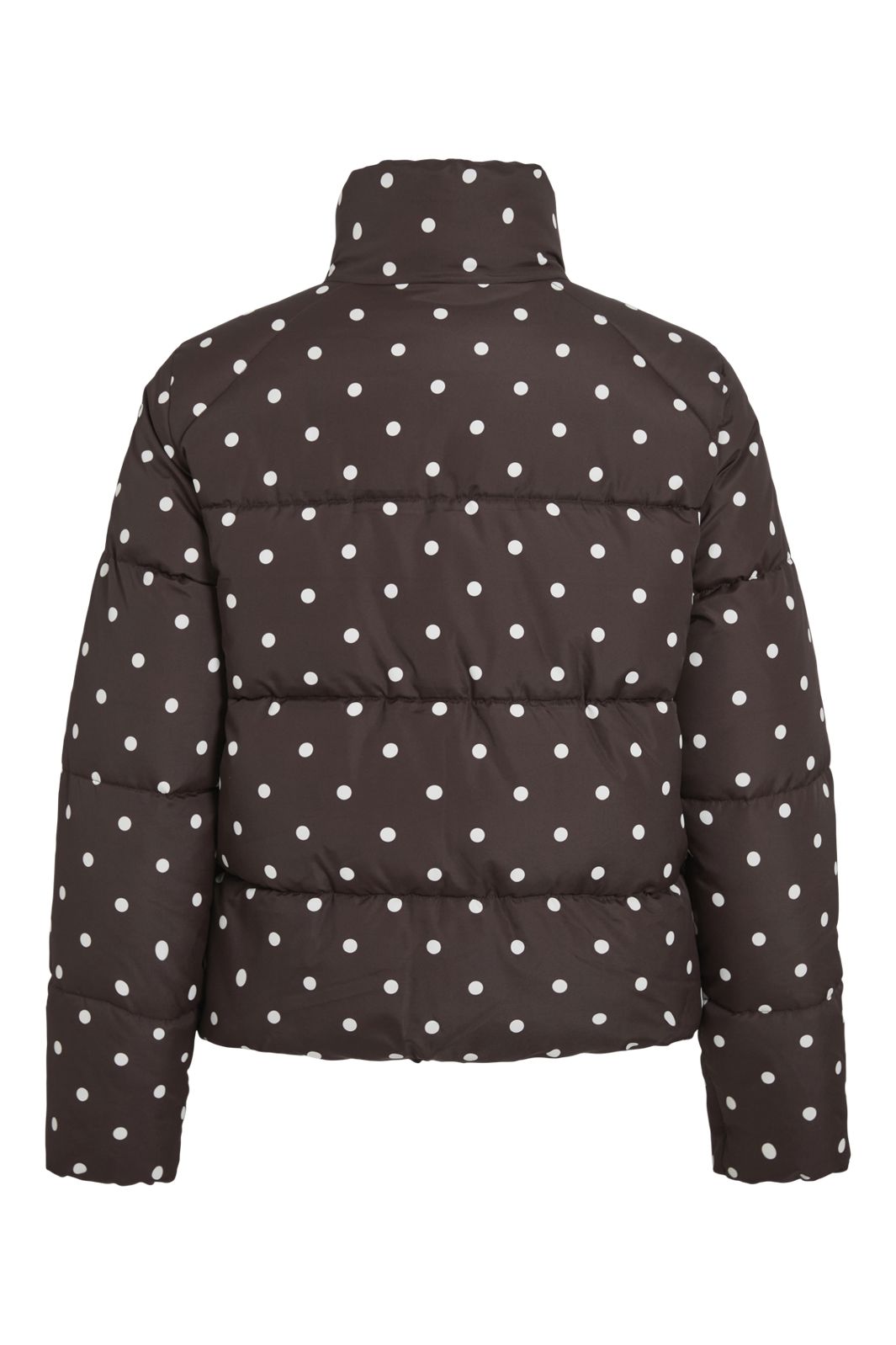 Vila - Vikarla New Printed Puffer Jacket - 5072383 Coffee Bean White Dots