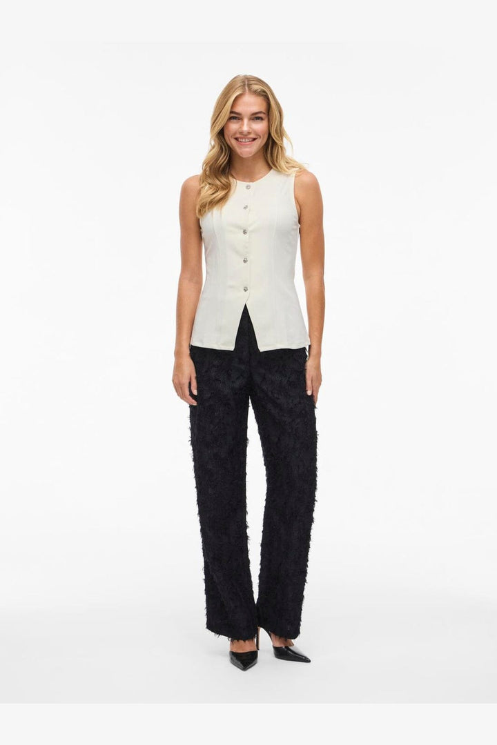 Vila - Vimerlano O-Neck S/L Vest - 4904180 Birch