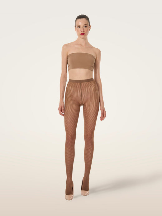 Wolford - Shimmer Effect Tights17676 - 8800 Black/silver Lurex Strømpebukser 