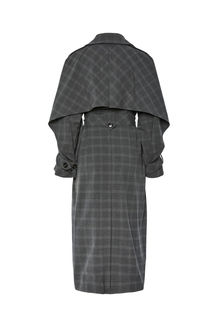 YAS - Yascicco Ls Long Coat - 4887412 Dark Grey Melange W. Black