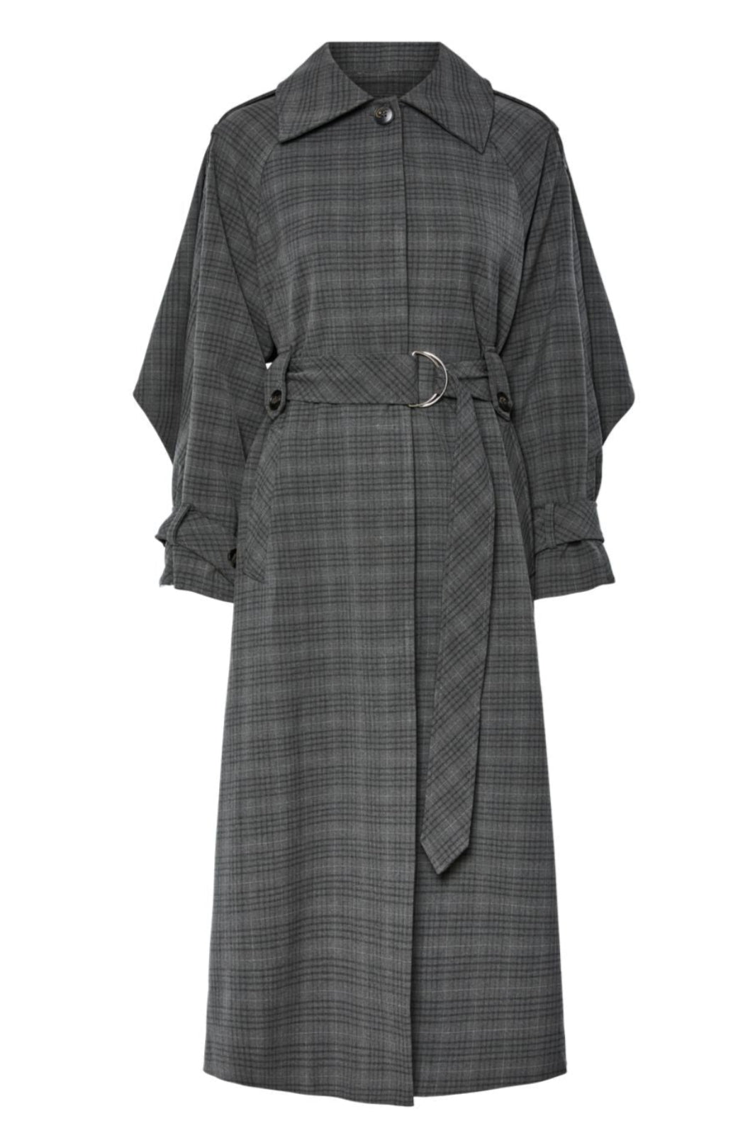 YAS - Yascicco Ls Long Coat - 4887412 Dark Grey Melange W. Black