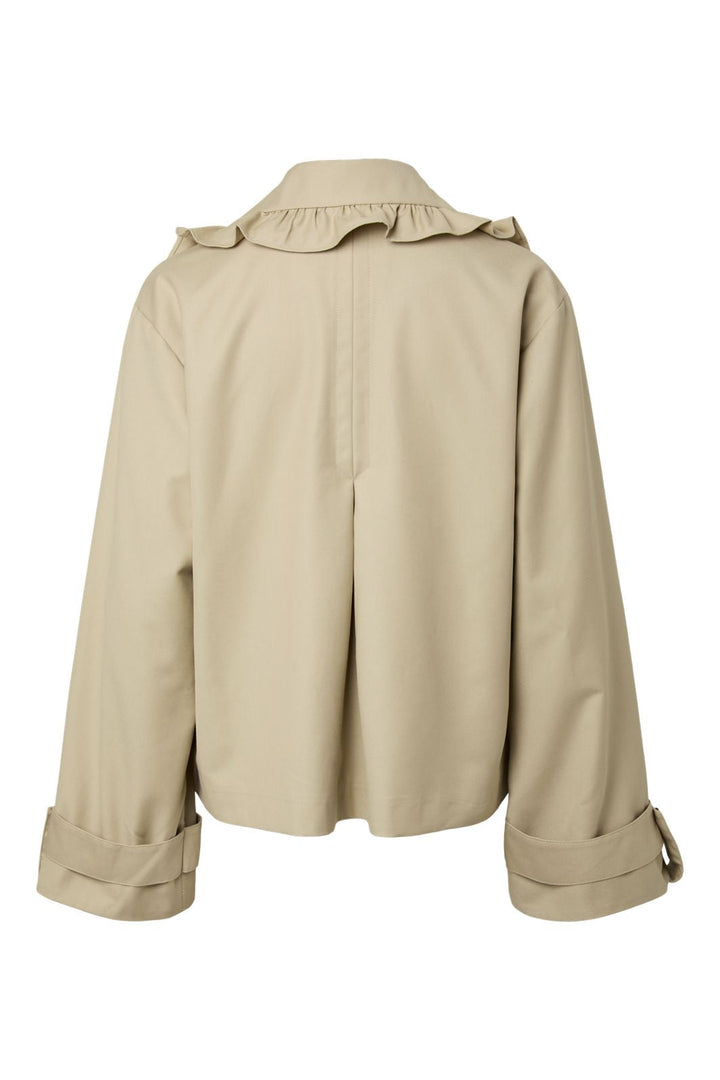 YAS - Yaselsana Ls Short Trenchcoat - 4801258 Travertine