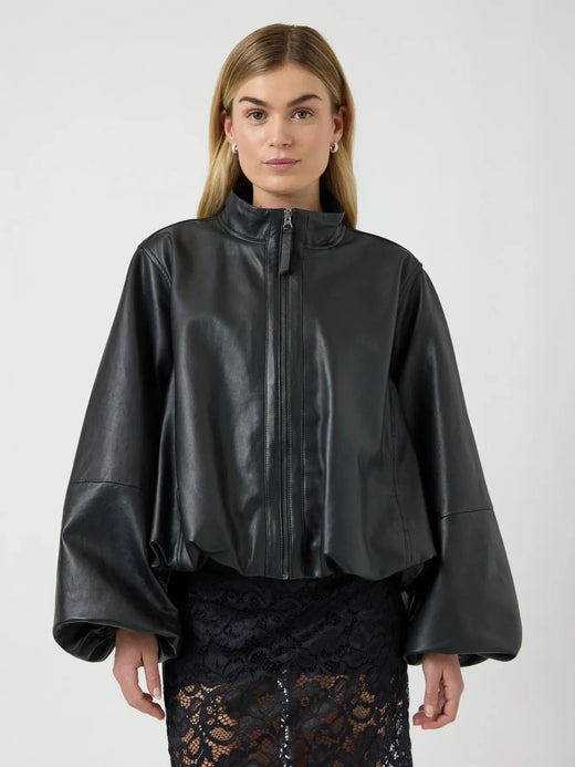 YAS - Yasisabel Leather Jacket - 5105116 Black Jakker 