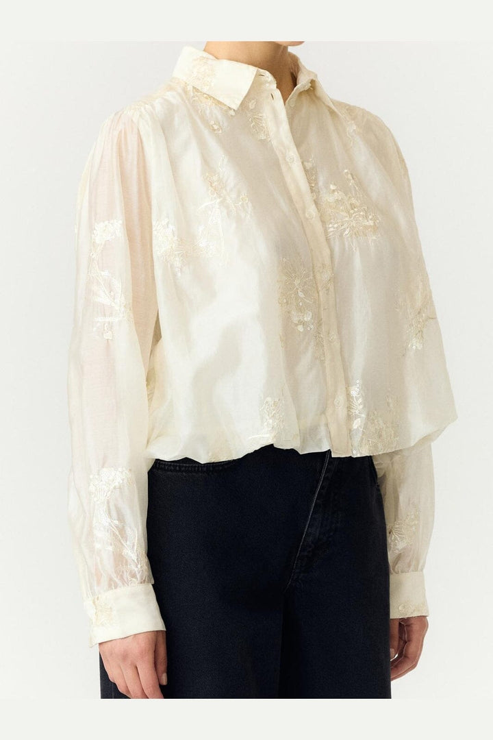 YAS - Yasmila Ls Shirt - 5225323 Pristine Sequins