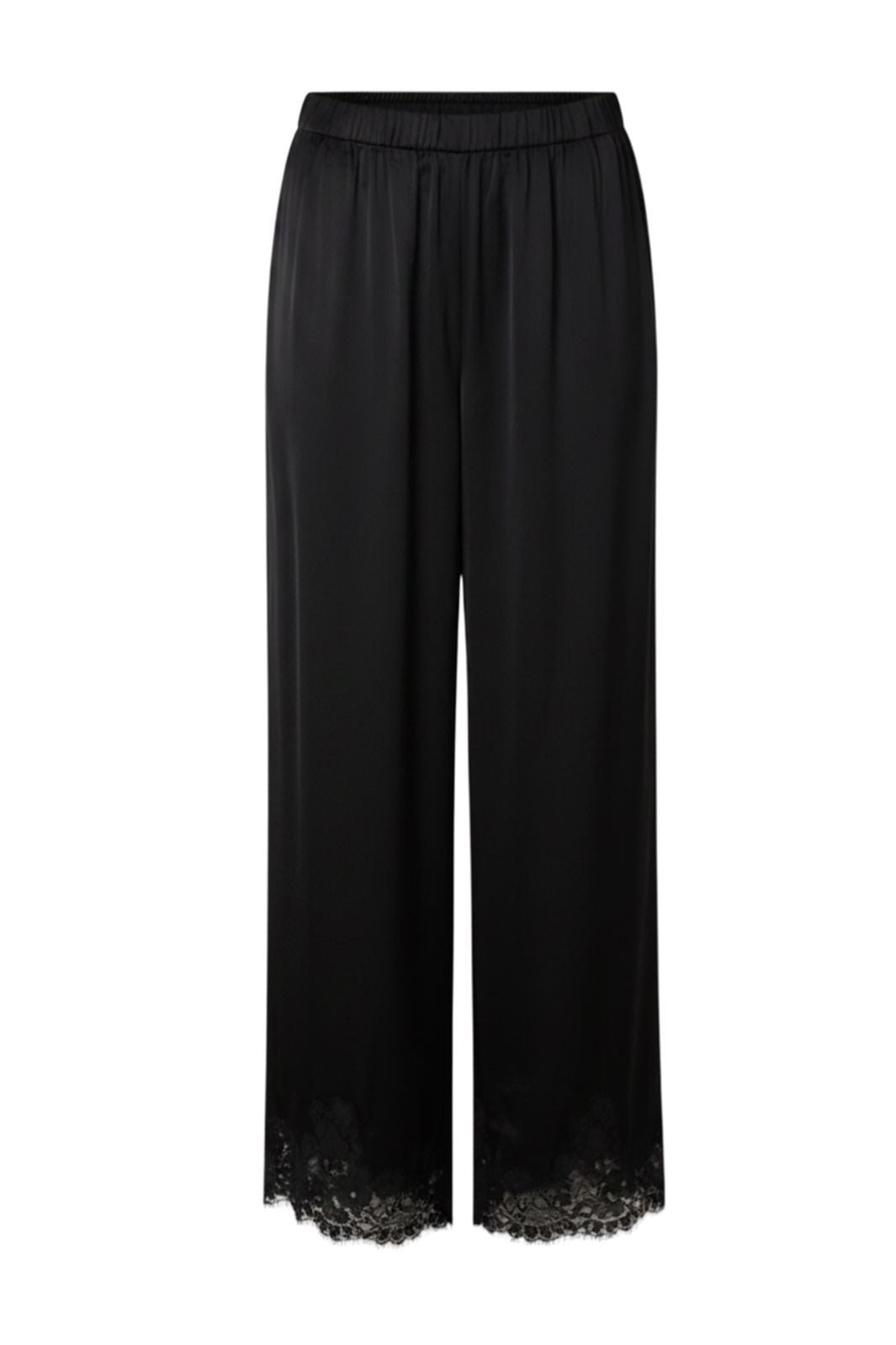 YAS - Yaspersi Satin Lace Pants - 5221208 Black