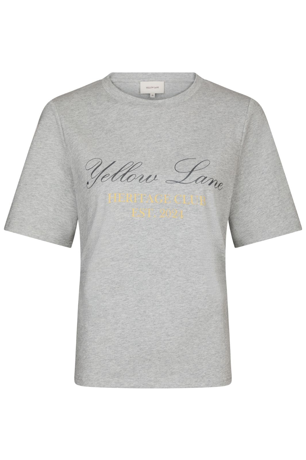 Yellow Lane - Varsity Tee 165589 - 133 - Grey Melange T-shirts 